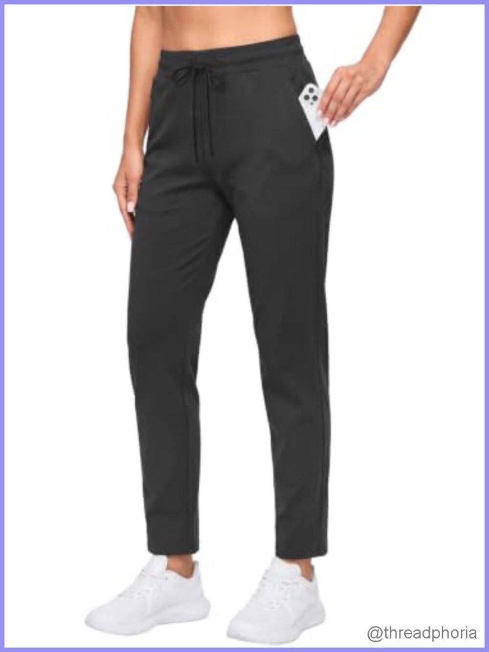 Fleece Lined Water Resistant Winter Golf Sweatpants Women Ankle Joggers